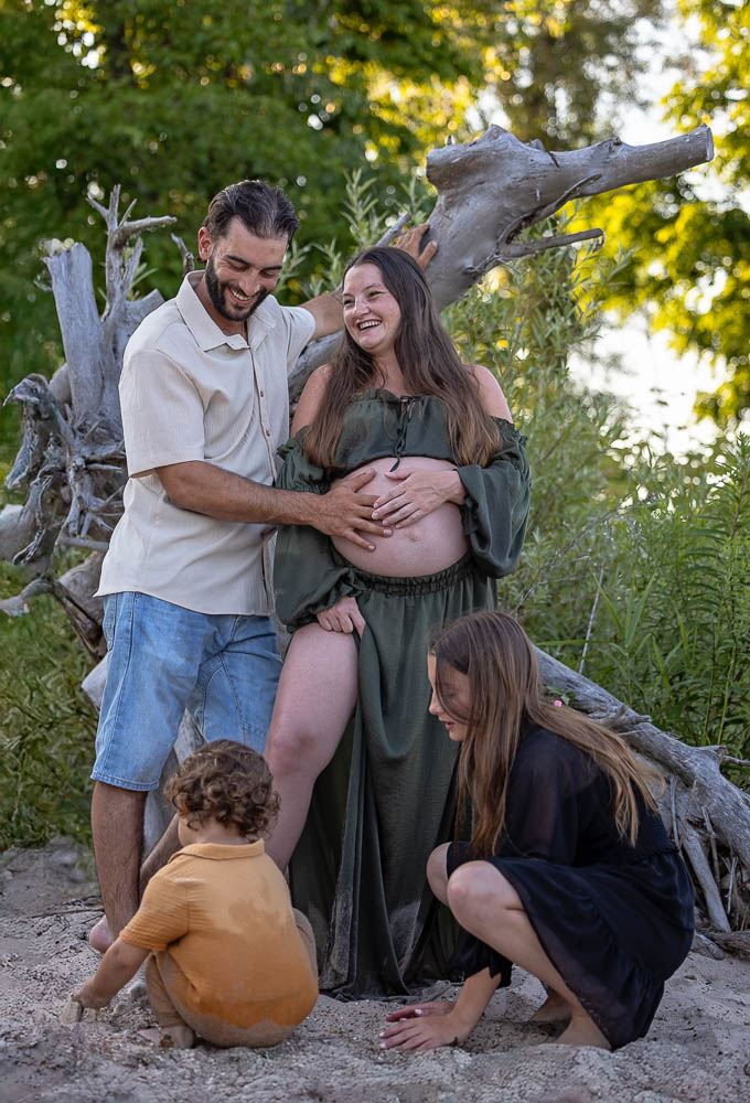 candid family photoshoot in Dunville beach